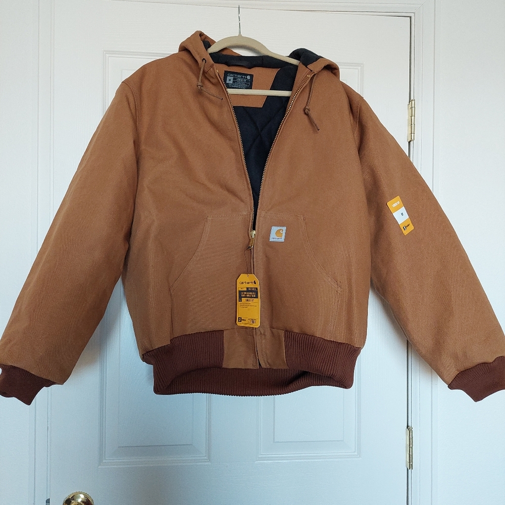 SOLD Carhartt Men's J140 Size Large Duck Insulated Flannel-Lined Active Jacket